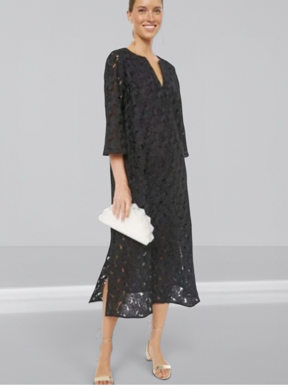Tuckernuck Jamie Midi Dress Black Lace Size Small New with Tags! Minimalist Chic